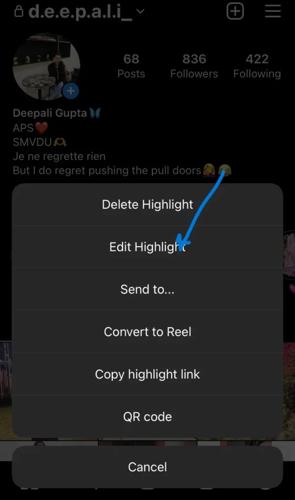 How To Rearrange The Photos In An Instagram Highlight