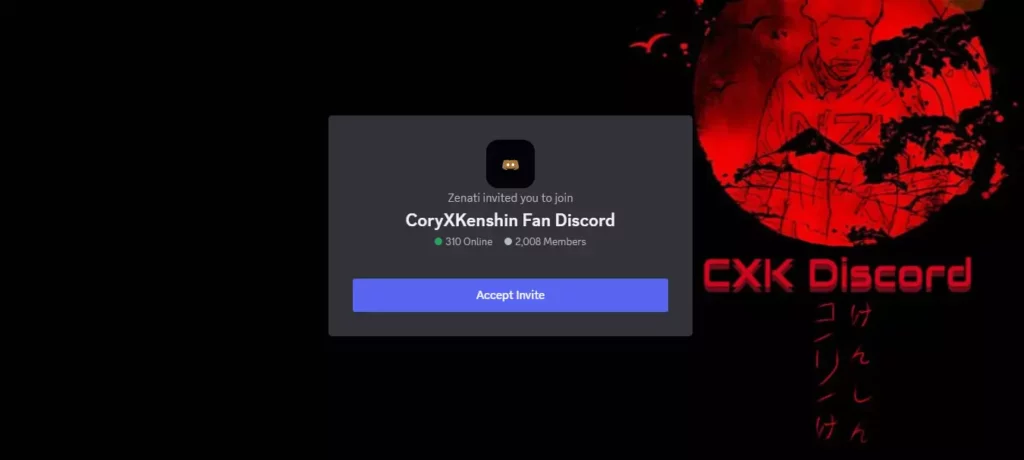 CoryxKenshin Discord server