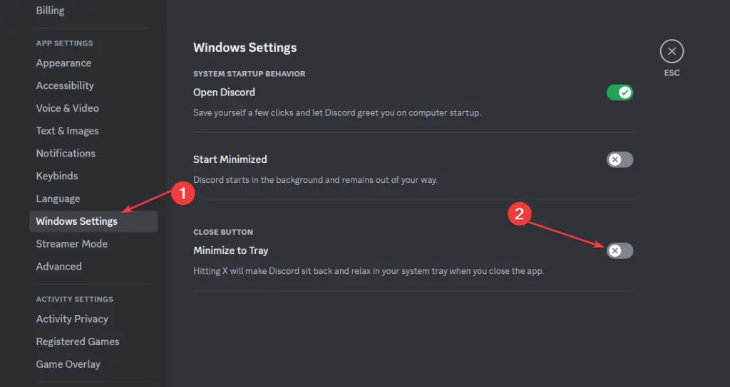 How To Fix Midjourney “Failed To Process Your Command” Error - Restart Your Discord App - toggle off