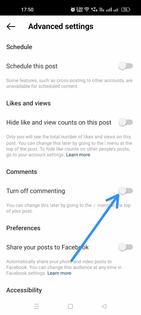 How To Hide All Comments On Instagram before posting - Turn of commenting