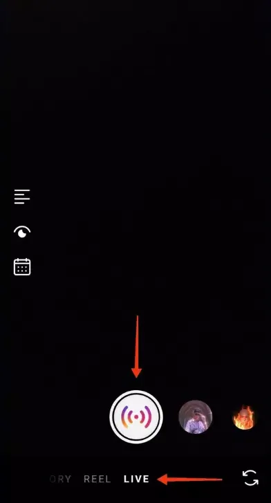How To Hide Comments On Instagram Live - Shutter icon