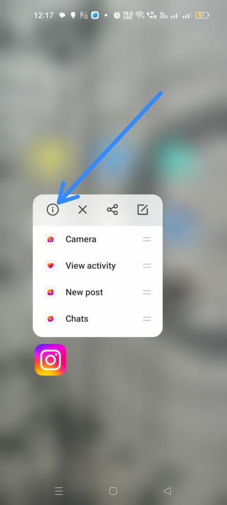 How To Fix Instagram Posts, Followers, Following Not Showing? Clear Cache - Android - i icon