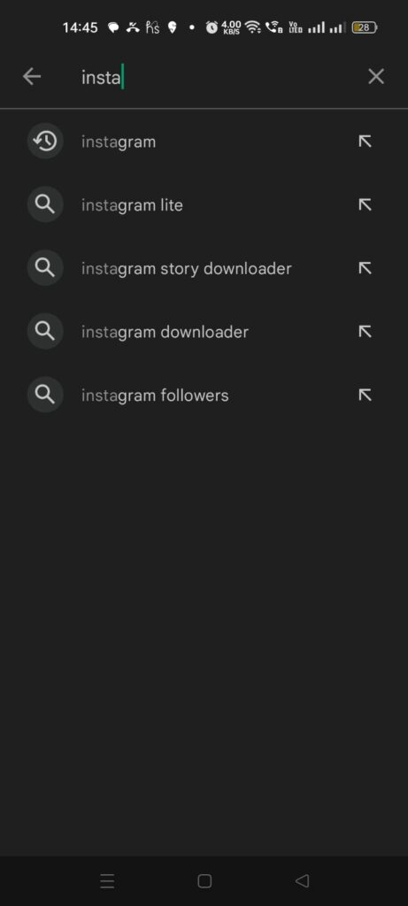 How To Fix Instagram Posts, Followers, Following Not Showing? Update Instagram app - Android  - type in Instagram