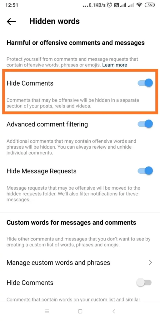 Turning Off Comments