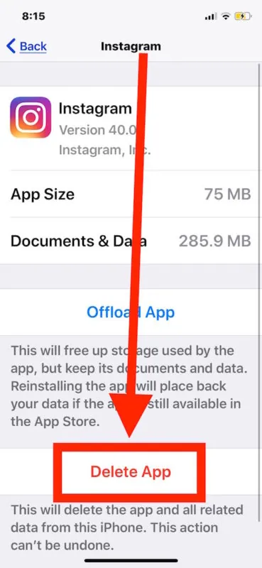 How To Fix Instagram Posts, Followers, Following Not Showing? Clear Cache - iOS devices - Delete app