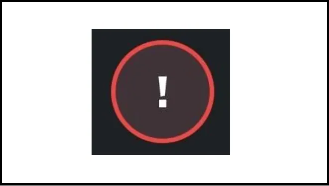red circle with white exclamation mark means on Discord