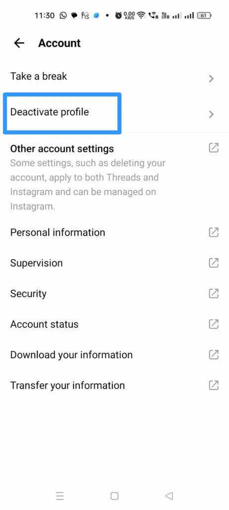 How To Deactivate Threads Account - Deactivate Profile