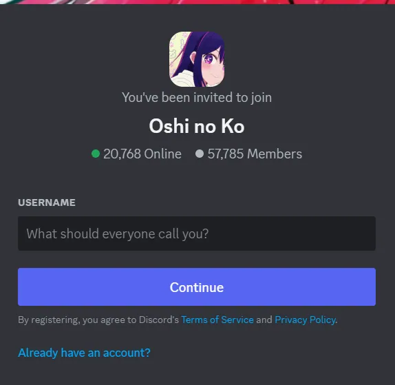 How To Join Oshi No Ko Discord Server Link