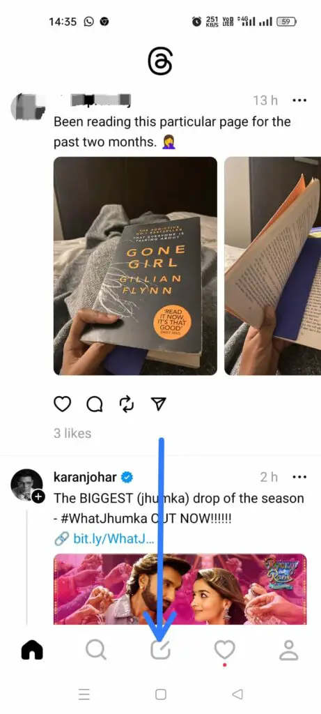 How To Share Your Instagram Post On Threads By Copy Link - New thread