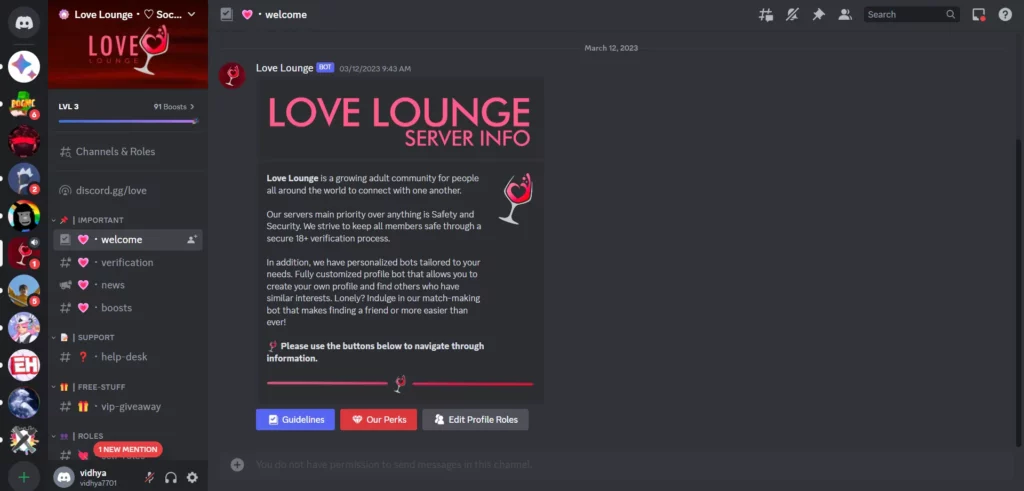 What Is Love Lounge Discord Server?