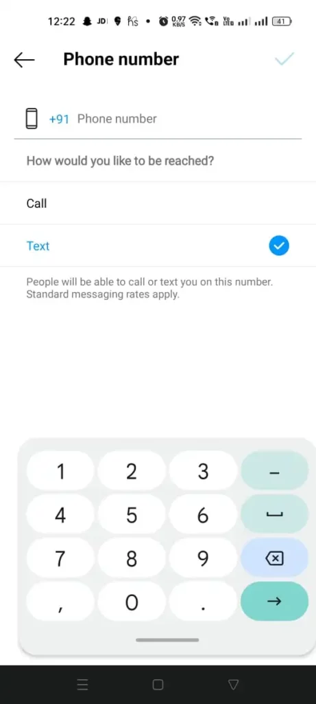  Reset Your Phone Number on Instagram - enter phone number