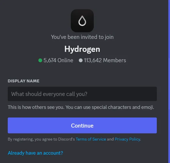 How To Join Hydrogen Discord Server Link