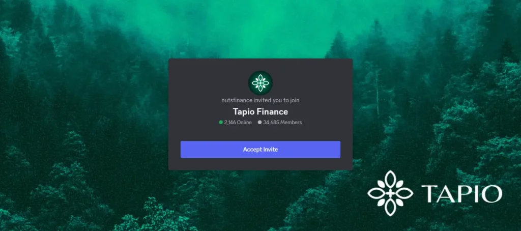 How To Join Tapio Finance’s Discord Server Link?