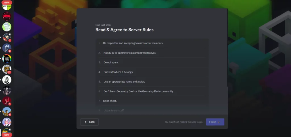 How To Join Geometry Dash Discord Server? - agree to rules