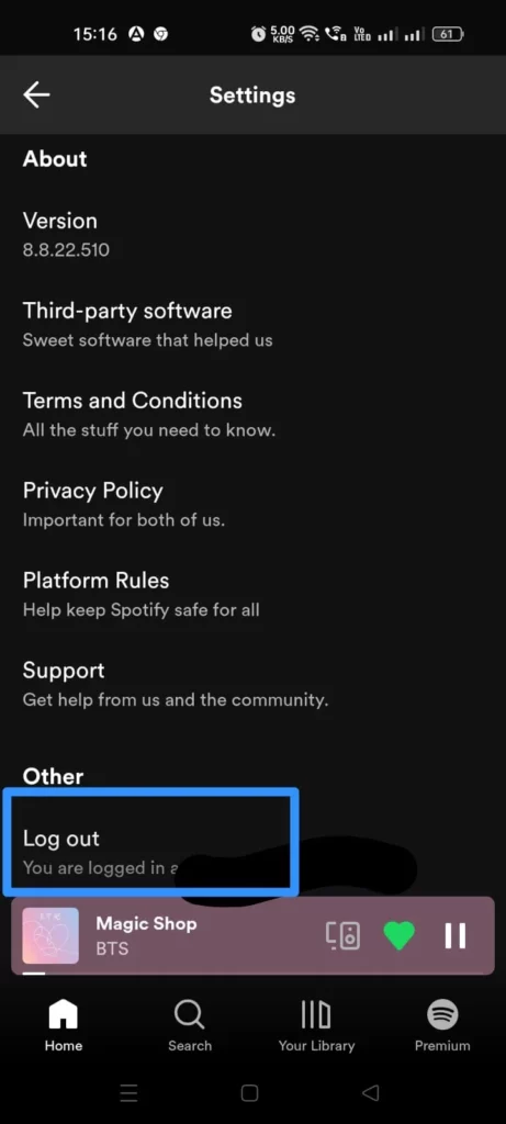 How To Create A New Spotify Account? - Log out