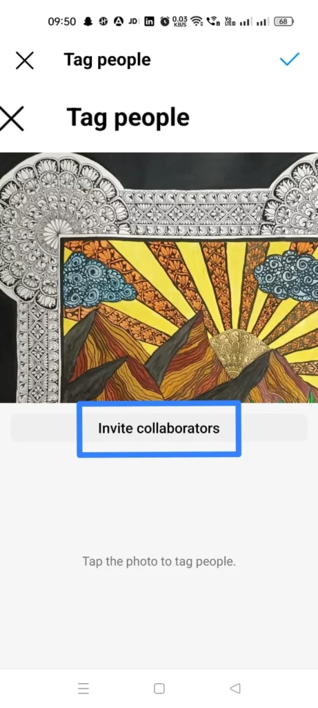 Create A New Collab Post - Invite Collaborator