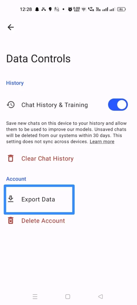  Export Your Conversation - Export Data