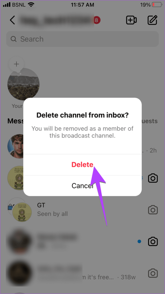 By Deleting The Broadcast Channel From Inbox