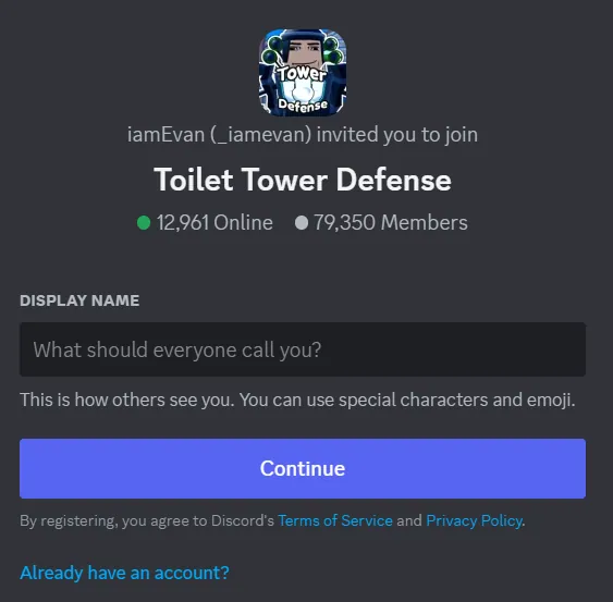 How To Join The Toilet Tower Defense Discord Server Link
