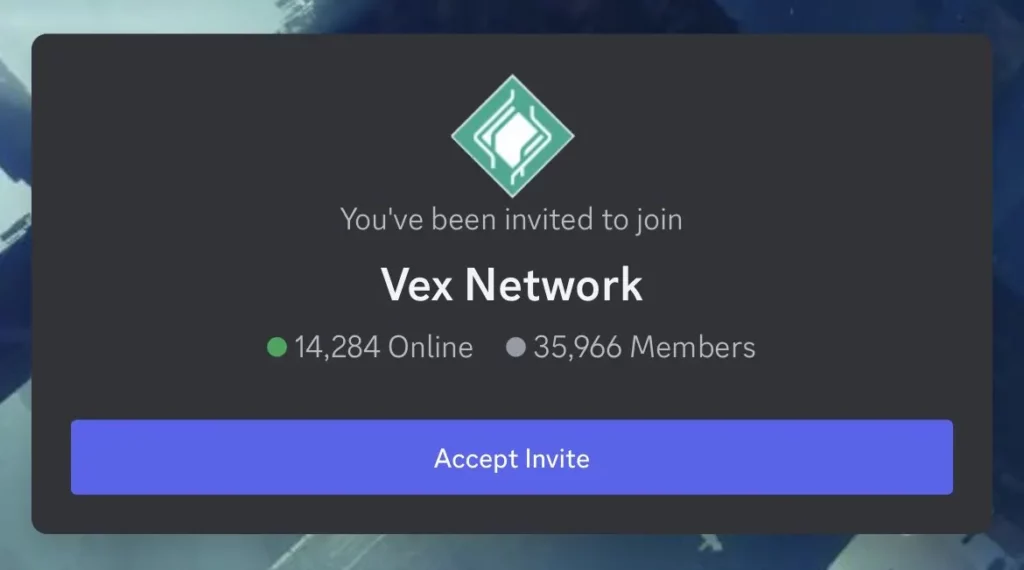 How To Join The Discord Server For Vex Network