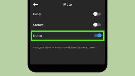 Mute Notes On Instagram In The Profile