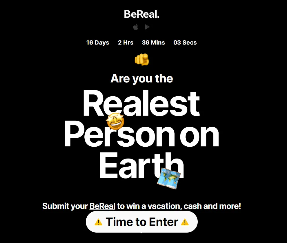 How to enter the Realest Person on Earth Contest On BeReal_1